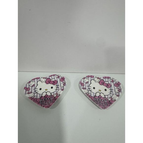 Hello Kitty Mini Plate Set Sanrio Vintage - Heart Shaped - Picture 1 of 5
